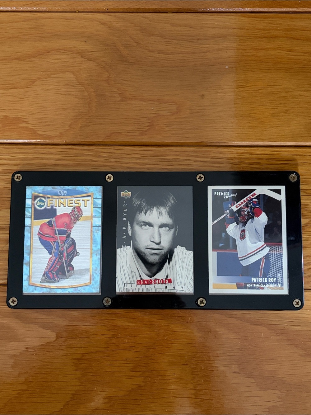 Topps Trading Cards Montreal Canadiens Patrick Roy with Display Frame